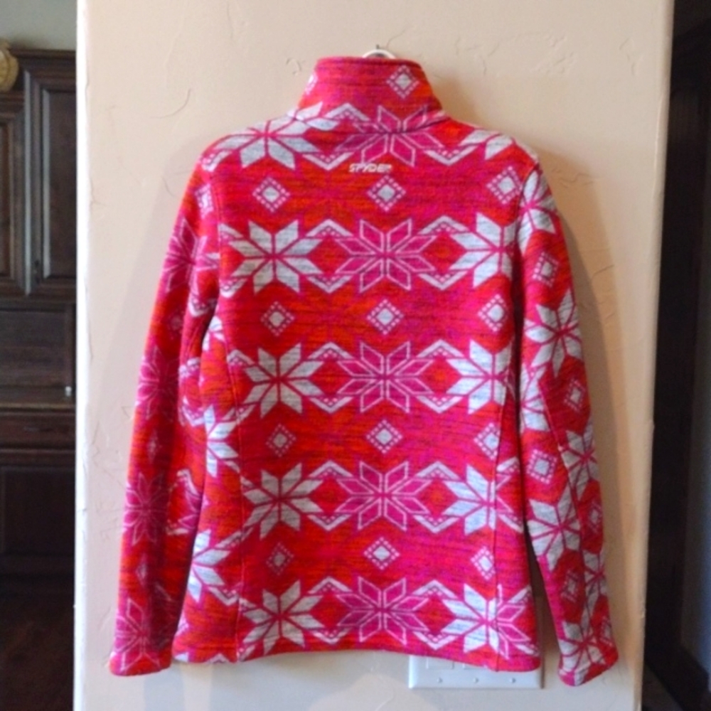 Spyder 1/4 Zip Pullover Salmon and Pink - Picture 3 of 6